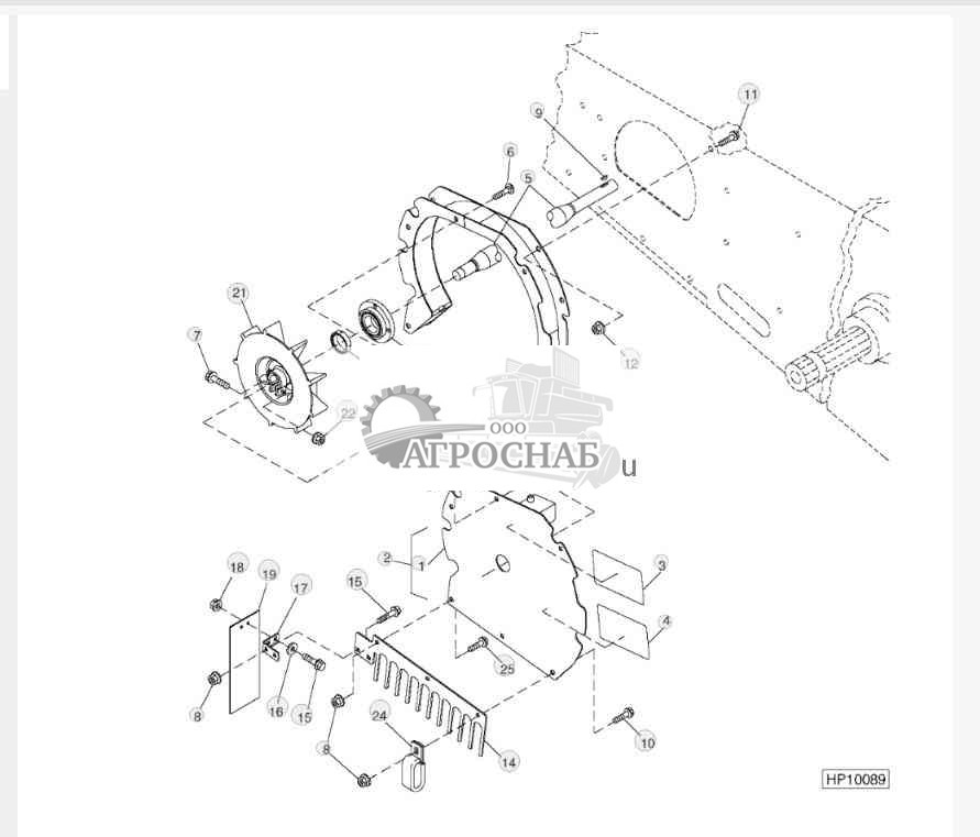 R.H. SIDE FEEDER HOUSE DUST FAN 